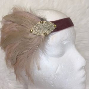 Bedford Falls New Orleans custom flapper style Headwear  feather headband